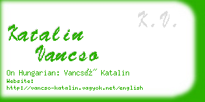 katalin vancso business card